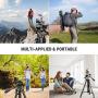 Tripod, 60-Inch Aluminum Camera/Phone/Travel Tripod, Max Load of 11 Lbs, 360 Degree Swivel with Wireless Bluetooth Remote, Universal Smartphone Mount, 1/4 Inch Screw Mount, Portable Bag - MLT02