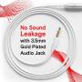 Symphonized NRG X Wood Earbuds Wired with Microphone, Stereo in Ear Headphones for Computer & Laptop, Noise Isolating Earphones for Android Cell Phone with Booming Bass (White)