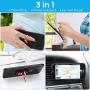 Phone Ring Holder Finger Kickstand, Multipurpose Phone Bracket, Universal Air Vent Car Phone Mount 3 in 1 Mobile Phone Stand 360 Degree Rotation(Red)