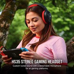 Corsair HS35 - Stereo Gaming Headset - Memory Foam Earcups - Headphones Designed for Switch and Mobile – Red