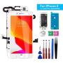for iPhone 8 Screen Replacement Full Assembly [White] 4.7", Mobkitfp Pre-Assembled LCD Display Digitizer with Front Camera,Proximity Sensor,Ear Speaker for A1863, A1905,A1906, w/Repair Kit