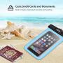 JOTO Universal Waterproof Pouch Cellphone Dry Bag Case for iPhone 11 Pro Max Xs Max XR X 8 7 6S Plus SE 2020, Galaxy S20 Ultra S20+ S10 Plus S10e S9 Plus S8/Note 10+ 9, Pixel 4 XL up to 6.9" -Blue