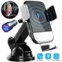 Wireless Car Charger, CTYBB Qi Auto-Clamping Air Vent Dashboard Car Phone Holder & QC3.0 Car Charger, 10W Compatible for Galaxy S10/S10+/S9,Charging for iPhone 11/11 Pro/11 Pro Max/XSMax/XS/XR/X/8P/8