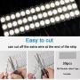 ILEBYGO LED Vanity Lights, Hollywood Style Vanity Mirror Lights kit,16.7ft 45 LED Vanity Strip Lights with 5 Brightness Level for Make up Vanity Table Set in Dressing Room (Mirror Not Include)