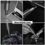 POWERGIANT Mini Electric Screwdriver, Small Portable Cordless Power Screwdriver Set with 55 Precision Bits & LED Light & Magnetic Mat, Handy Repair Tool for Phone Watch Camera Laptop