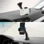 Windshield Car Mount Holder – Getron Universal Windshield Dashboard Cell Phone Cradle with One Click Release for iPhone Xs MAX XR X 8 SE Samsung Galaxy S9 Plus S8 Note 9 and Most Smartphones – Black