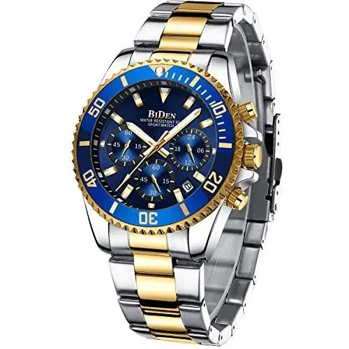 Mens Watches Chronograph Stainless Steel Waterproof Date Analog Quartz Fashion Business Wrist Watches for Men Mens Watches Chronograph Stainless Steel Waterproof Date Analog Quartz Fashion Business Wrist Watches for Men