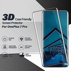 OnePlus 7 Pro/OnePlus 7T Pro Screen Protector By BIGFACE, [2 Pack] Full Coverage Premium Tempered Glass, Case Friendly, Anti - Scratch, HD Clarity, 3D Touch Accuracy Anti Bubble Film for OnePlus 7 Pro (Clear)