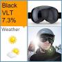 Ski Goggles, Snowboard Goggles Over Glasses, Anti Fog UV Protection Snow Goggles OTG Interchangeable Lens for Men Women Snowmobile, Skiing, Skating, Black