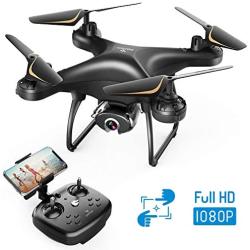 SNAPTAIN SP650 1080P Drone with Camera for Adults 1080P HD Live Video Camera Drone for Beginners w/Voice Control, Gesture Control, Circle Fly, High-Speed Rotation, Altitude Hold, Headless Mode