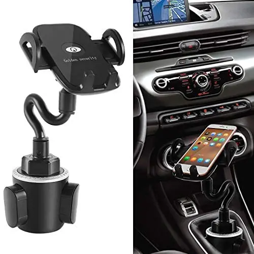 Golden Security Car Cup Phone Holder for Universal Smartphones Handsfree Cell Phone Cradle Compatible with iPhone Samsung LG Huawei LG Nokia Nexus Moto and More,Black Golden Security Car Cup Phone Holder for Universal Smartphones Handsfree Cell Phone Cradle Compatible with iPhone Samsung LG Huawei LG Nokia Nexus Moto and More,Black