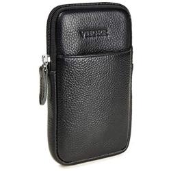 VIIGER Vertical Leather Cell Phone Pouch iPhone 11 Pro Max Belt Case Smartphone Holster Belt Loop Pouch Bag Phone Belt Holder iPhone Xs Max Holster Case w Belt Clip for iPhone 7 Plus 8 Plus 6s Plus XR
