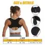 Posture Corrector for Men Women Boys Girls Adjustable Back Straightener Shoulder Brace Breathable Posture Trainer Medium Large for Pain Relief Clavicle Support (Large, Black)
