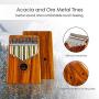 GECKO Kalimba 17 Keys Acacia(KOA) Thumb Piano and EVA High Performance Protection Box, Tuning Hammer, Professional models.