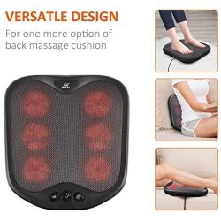 Snailax 2-in-1 Shiatsu Foot and Back Massager with Heat, Washable Cover, Flexible Massage Nodes for All Size Feet, Foot Warmer, Electric Foot Massage Machine Relieves Foot Back Pains