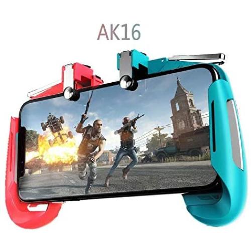 ICALL Presenting 2 in 1 Mobile Remote Controller Quick fire Button Assistant AK16 Mobile Phone Gamepad Joystick Handle L1 R1 Trigger for PUBG Sensitive Shoot || for iOS and Android