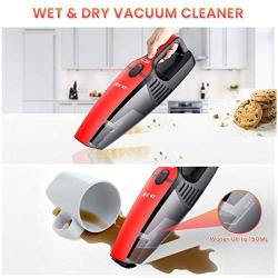 Handheld Vacuum Cordless, MECO Cordless Vacuum【2020 Upgraded Version】 Rechargeable Wet and Dry 800ml Dust Box Two Speeds Adjustable, Dual Filter, Carrying Bag Included for Car Home Pet Hair