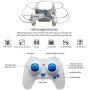 Mini Quadcopter Drone + FREE Wall Charger - Beginner Flying RC Helicopter Drone for Kids and Adults - Small, Rugged, Easy-to-Use 6-Axis Gyro, Advanced Stunt Controller, LED Light System by Duddy