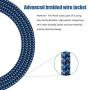 Lightning Cable, MFi Certified iPhone Charger 5 Pack Charging USB Syncing Data Nylon Braided Compatible iPhone