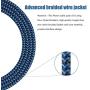iPhone Charger Cable, Lightning Cable MFi Certified Nylon Braided iPhone Charger Cable Fast Charging Cable Lead for iPhone