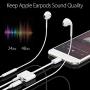 [Apple MFi Certified] for iPhone Headphones Adapter, 2 in 1 Lightning to 3.5mm Headphone Audio & Charger Compatible for iPhone 11/11 Pro/X/XR/XS/8, iPad, Support All iOS + Sync +Music Control