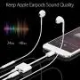 [Apple MFi Certified] for iPhone Headphones Adapter, 2 in 1 Lightning to 3.5mm Headphone Audio & Charger Compatible for iPhone 11/11 Pro/X/XR/XS/8, iPad, Support All iOS + Sync +Music Control