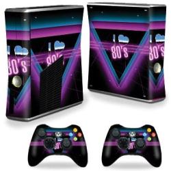 MightySkins Skin Compatible with X-Box 360 Xbox 360 S Console - I Heart 80s | Protective, Durable, and Unique Vinyl Decal wrap Cover | Easy to Apply, Remove, and Change Styles | Made in The USA