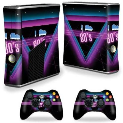 MightySkins Skin Compatible with X-Box 360 Xbox 360 S Console - I Heart 80s | Protective, Durable, and Unique Vinyl Decal wrap Cover | Easy to Apply, Remove, and Change Styles | Made in The USA