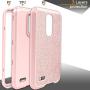 AMENQ Case for LG Aristo 2 X210/LG Tribute Dynasty/LG Phoenix 4/LG Rebel 3 L158VL/LG Rebel 4 L211VL, 3 in 1 Heavy Duty Sparkle Glitter with Rubber TPU Bumper and Hard PC Protective Armor Back Cover