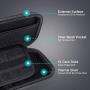 External Hard Drive Case - GLCON Shockproof EVA Travel Carrying Case Zipper Pouch - High Protection Electronic Storage Bag for Power Bank Cell Phone Charger USB Charging Cable Battery (Dark Grey)