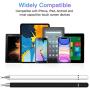 Stylus for iPad Pencil (2 Pcs), StylusHome Magnetic Disc Universal Stylus Pens for Touch Screens Apple/iPhone/Ipad pro/Mini/Air/Android/Microsoft/Surface All Capacitive Touch Screens - Black/White