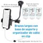 Macally Windshield Phone Mount, Adjustable Suction Cup Window Phone Mount Holder for iPhone XS XS Max XR X 8 8 Plus 7 7+ 6s 6 SE Samsung Galaxy S9 S9+ S8 S8+ S7 Edge Note 5 Nexus 6 Pixel LG (MGRIP)