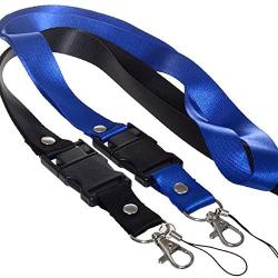 XinwaY Hand Wrist Strap Lanyard for USB Flash Drives, Cell phone, Keys, Keychains, Mp4, Mp3 2 Pack (Blue Black)