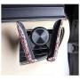 Siyibb Crystal Universal Car Phone Holder Gravity Car Air Vent Mobile Phone Mount - Pink