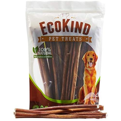 EcoKind Dog Treats and Chews - 100% Natural Bully Sticks for Dogs - Delicious Protein Rich Chews - No Hormones, No Artificial Ingredients, USDA & FDA Approved - 12 Inch (14 Oz.) Bully Stick Pack