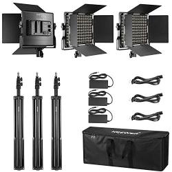 Neewer 3 Packs 660 LED Video Light Photography Lighting Kit with Stand: Dimmable 3200-5600K CRI96+ LED Panel, Premium 200cm Light Stand for Studio YouTube Video Outdoor Shooting