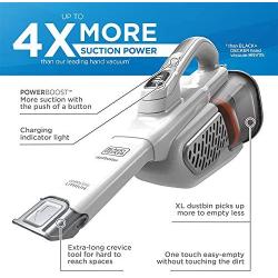 BLACK+DECKER dustbuster Handheld Vacuum, Cordless, AdvancedClean+, White (HHVK320J10)