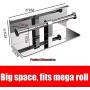 Waydeli Double Toilet Paper Holder – Double Toilet Paper Roll Holder with Shelf, Adhesive No Drilling or Wall Mounted, Stainless Steel Polished Chrome