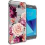 Girly Case for Samsung Galaxy J7 Perx, J7 Prime, J7 Sky Pro, J7 V, Galaxy J7 2017 Clear with Cute Pink Flowers Design Shockproof Bumper Protective Cell Phone Cases for Girls N Women Soft Floral Cover