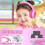 gorsun Kids Headphones with Limited Volume, Children Headphone Over Ear, Kids Headphones for Boys and Girls, Wired Headset for Children-Pink