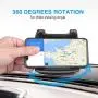 Car Phone Holder, Loncaster 360°Rotating Car Phone Mount, Silicone Dashboard Car Phone Holder Compatible for iPhone, Android Smart Phones, GPS and More Devices