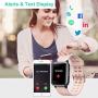Willful Smart Watch for Android Phones Compatible iPhone Samsung IP68 Swimming Waterproof Smartwatch Sports Watch Fitness Tracker Heart Rate Monitor Digital Watch Smart Watches for Men Women (Pink)
