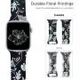 Kaome Floral Bands Compatible with App le Watch Band 38mm 40mm, Soft Silicone Fadeless Pattern Printed Replacement Strap Bands for Women, Compatible with iWatch Series 5/4/3/2/1, S/M