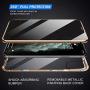 iPhone 11 Pro Case, ZHIKE Anti-Peep Magnetic Adsorption Case Front and Back Tempered Glass Full Screen Coverage One-Piece Design Flip Privacy Cover (Anti Spy-Clear Golden)