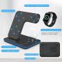 Vcloo Wireless Charger, 3 in 1 Wireless Charging Station Compatible with AirPods Pro Apple Watch, Fast Wireless Charger Dock for iPhone 11 Pro Max/X/XS/XR/8Plus (Not Included QC 3.0 Adapter)