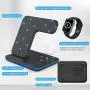 Vcloo Wireless Charger, 3 in 1 Wireless Charging Station Compatible with AirPods Pro Apple Watch, Fast Wireless Charger Dock for iPhone 11 Pro Max/X/XS/XR/8Plus (Not Included QC 3.0 Adapter)
