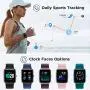 LETSCOM Smart Watch Fitness Tracker Heart Rate Monitor Step Calorie Counter Sleep Monitor Music Control IP68 Water Resistant 1.3" Color Touch Screen Activity Tracking Pedometer for Women Men