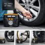 Portable air Compressor Electric tire Pump with Analogue Pressure Gauge for Home (110v) and Car (12v), with Additional adapters for Cars, Trucks, Bicycles, Balls | max 120 PSI