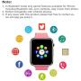 Smart Watch - Sazooy Bluetooth Smart Watch Support Make/Answer Phones Send/Get Messages Compatible Android iOS Phones with Camera Pedometer SIM SD Card Slot for Men Women (Pink)