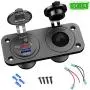 QC 3.0 Cigarette Lighter Outlet Splitter, 12V USB Charger Waterproof Power Socket Adapter DIY Kit with Voltmeter LED Display Dual USB Ports for Rocker Switch Panel on Car Boat Marine RV, etc QC 3.0 Cigarette Lighter Outlet Splitter, 12V USB Charger Waterproof Power Socket Adapter DIY Kit with Voltmeter LED Display Dual USB Ports for Rocker Switch Panel on Car Boat Marine RV, etc